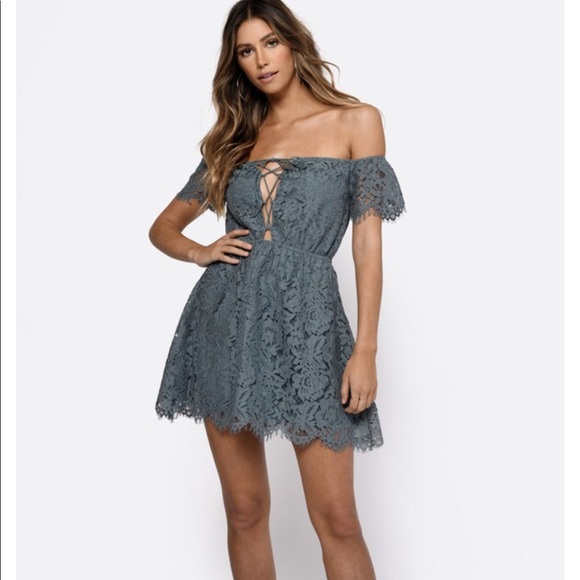 LACE SKATER DRESS - Picture 2 of 3